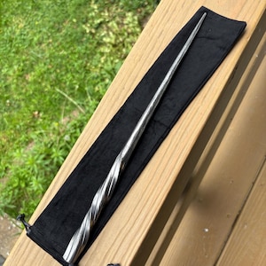 Twisted Steel Wizard Wand – Handmade Magic Wand for Ren Fair, Cosplay, D&D, LARP, Display