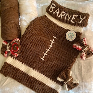 Football Dog Sweater - FREE Personalization!