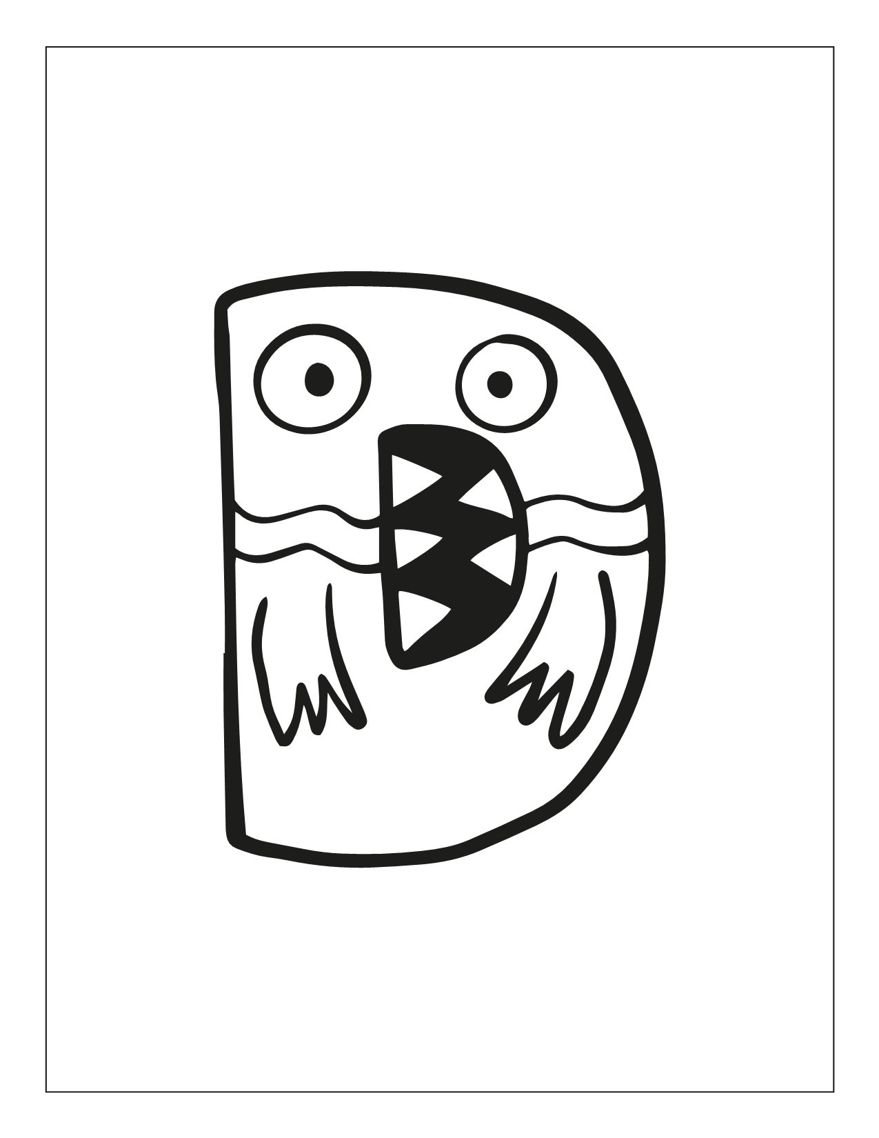 Halloween Coloring Pages, Learn the Alphabet, Printable - Etsy