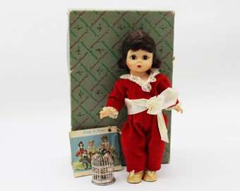 Madame Alexander – Bent Knee Red Boy #740 – Storybook Series – Restrung - Vintage 8" Plastic Doll w/ Original Box & Wrist Tag - ALEX - 1972