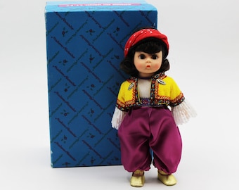 Madame Alexander – Anatolia #524 – International Series – Restrung - Vintage 8" Plastic and Vinyl Doll w/ Original Box & Wrist Tag - 1980s