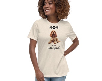 Cocker Spaniel Mom Women's T-Shirt - Dog Lover Tee with - Shirt for Dog Owners, dog moms