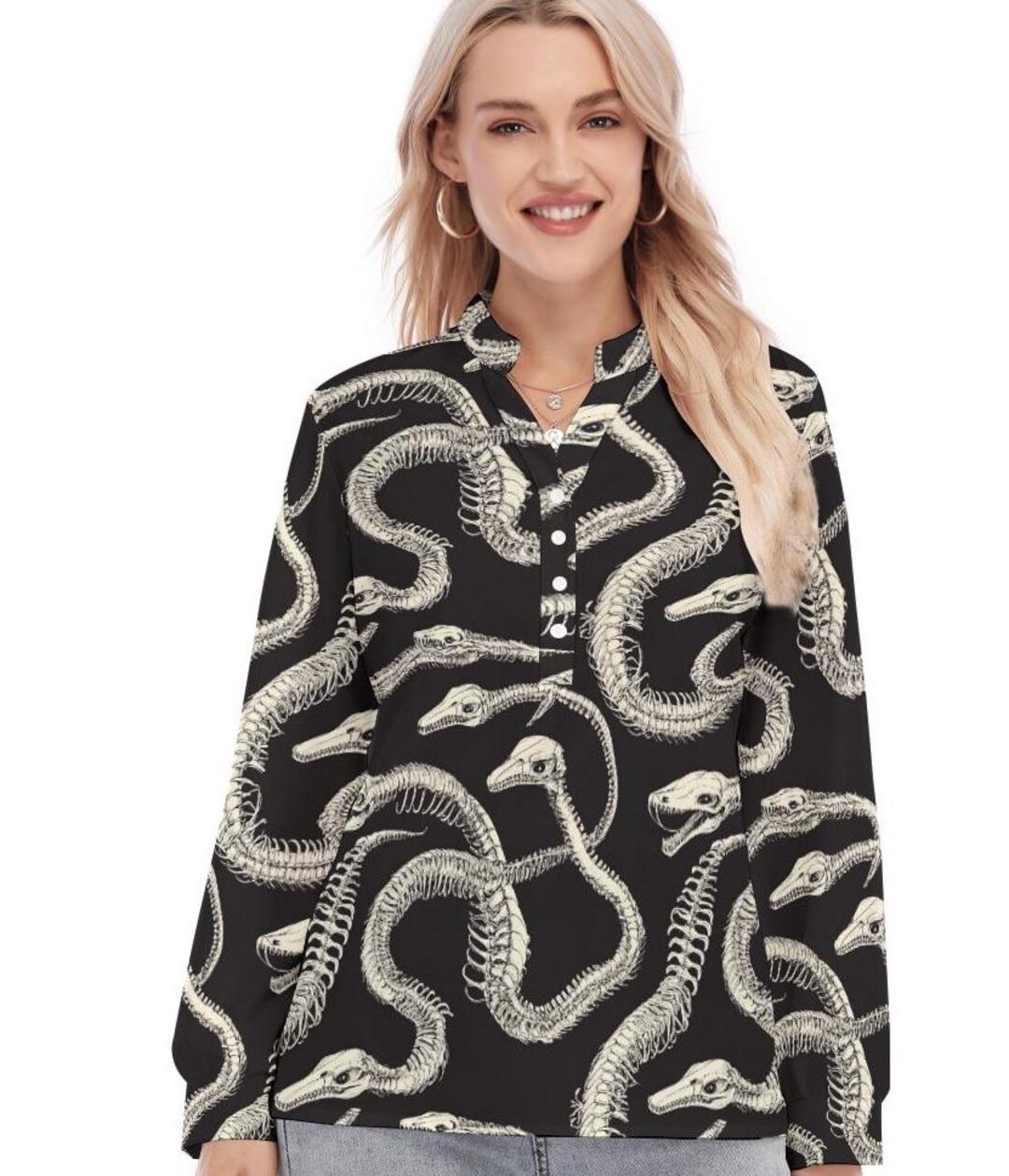 Metallic Snake Blouse main image 1