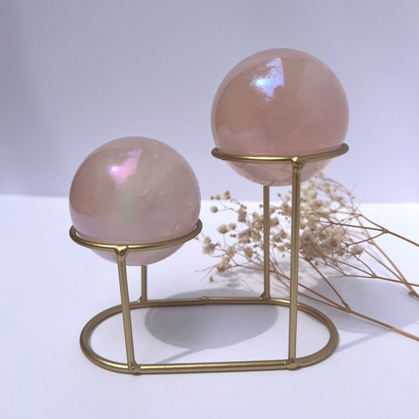 Decoração de Altar | Suporte para Esfera de Cristal | Suporte para 2 Esferas | Suporte Boho Moderno | Suporte para Exposição de Cristal | Suporte para Esfera Dupla | Decoração de Cristal