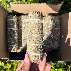 Blue Sage Smudge Stick 4&quot; – Organic, Ethically Sourced, for Cleansing, Purifying, Meditation, Energy Clearing – Bulk or Single