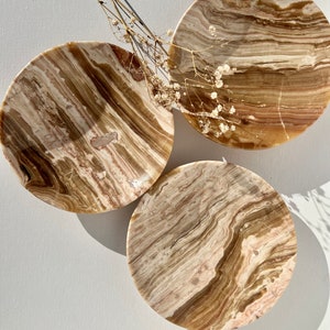Marokkanische Aragonit Schale| Kristall Schüssel | Schmuckstück | Smudge Stick Schüssel | Steinschale | Statement Piece Wohnkultur | Geschenke