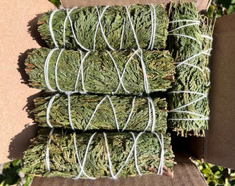 BIOLOGISCHE cederbundels, groothandel smudgeset, smudgesticks, smudgekit, bulk ceder smudgesticks, groothandel smudgesticks, gedroogd cederhout 4"