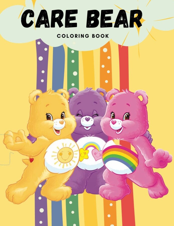 28 Care Bear Digital Coloring Book 28 Pages - Etsy