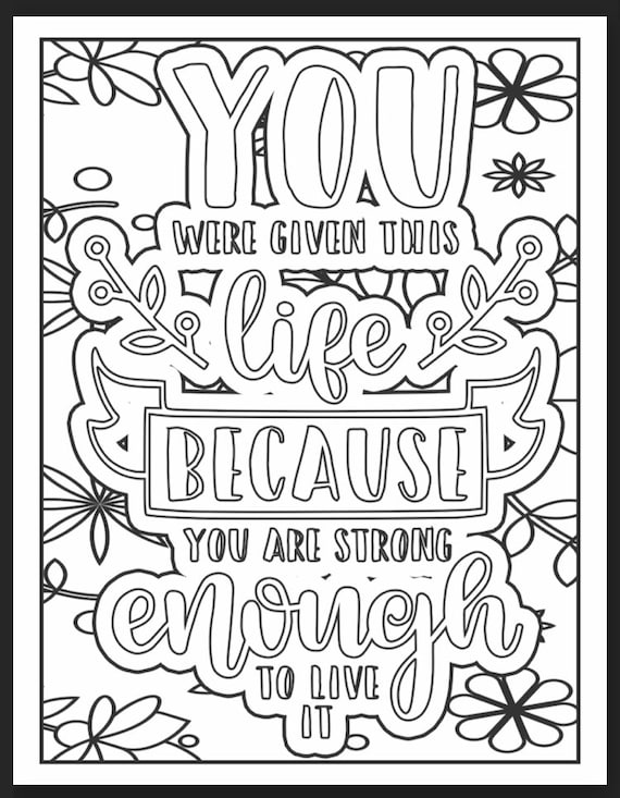 Easy Coloring Book for Adults Inspirational Quotes: Motivational