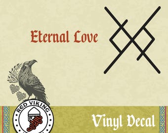 Eternal Love Rune Vinyl Decal: Viking Symbol Sticker