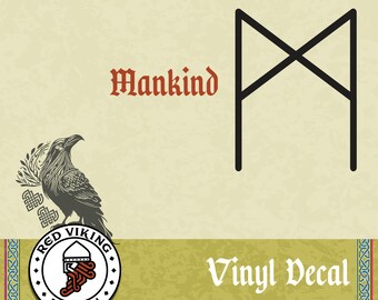Mannaz Rune: Embrace the Essence of Connection. Mind, Memory, Learning, Humanity.