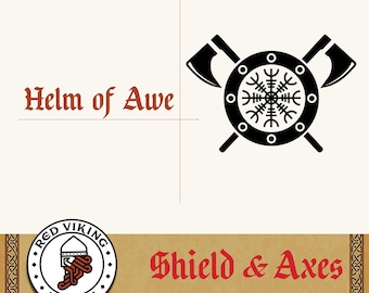 Helm of Awe Vinyl Design.  Channel Viking Strength & Heritage | Norse Warrior Decor on Etsy.