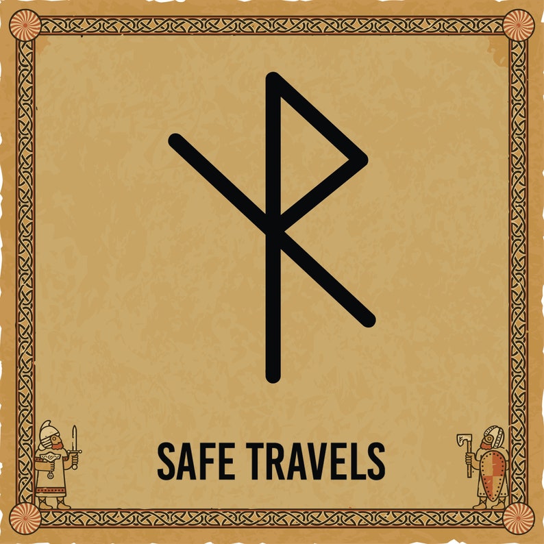 Viking Decal With the Bind Rune of ‘safe Travels’ for - Etsy