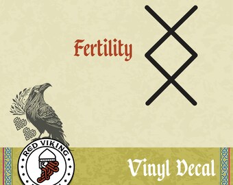 Fertility Rune Vinyl Decal: Symbol of Growth & Love