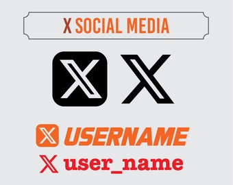 Custom Social Media Username Decal: Weatherproof Vinyl Sticker