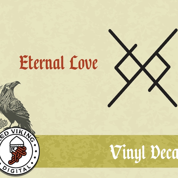 Eternal Love Rune: A symbol of timeless affection for meaningful gifts that last forever. Now on Etsy! Vinyl Decal Sticker