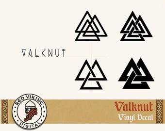 Valknut Vinyl Decal: Viking Warrior Symbol, Weatherproof