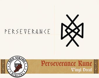 Perseverance Bind Rune Vinyl Decal - Norse Viking Art