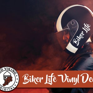 Rev up your ride with our &quot;Biker Life&quot; vinyl decal! Perfect for motorcycles, cars, helmets, laptops, and more. Free shipping included!