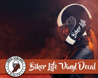 Biker Life Vinyl Decal: Motorcycle, Car, Helmet Sticker