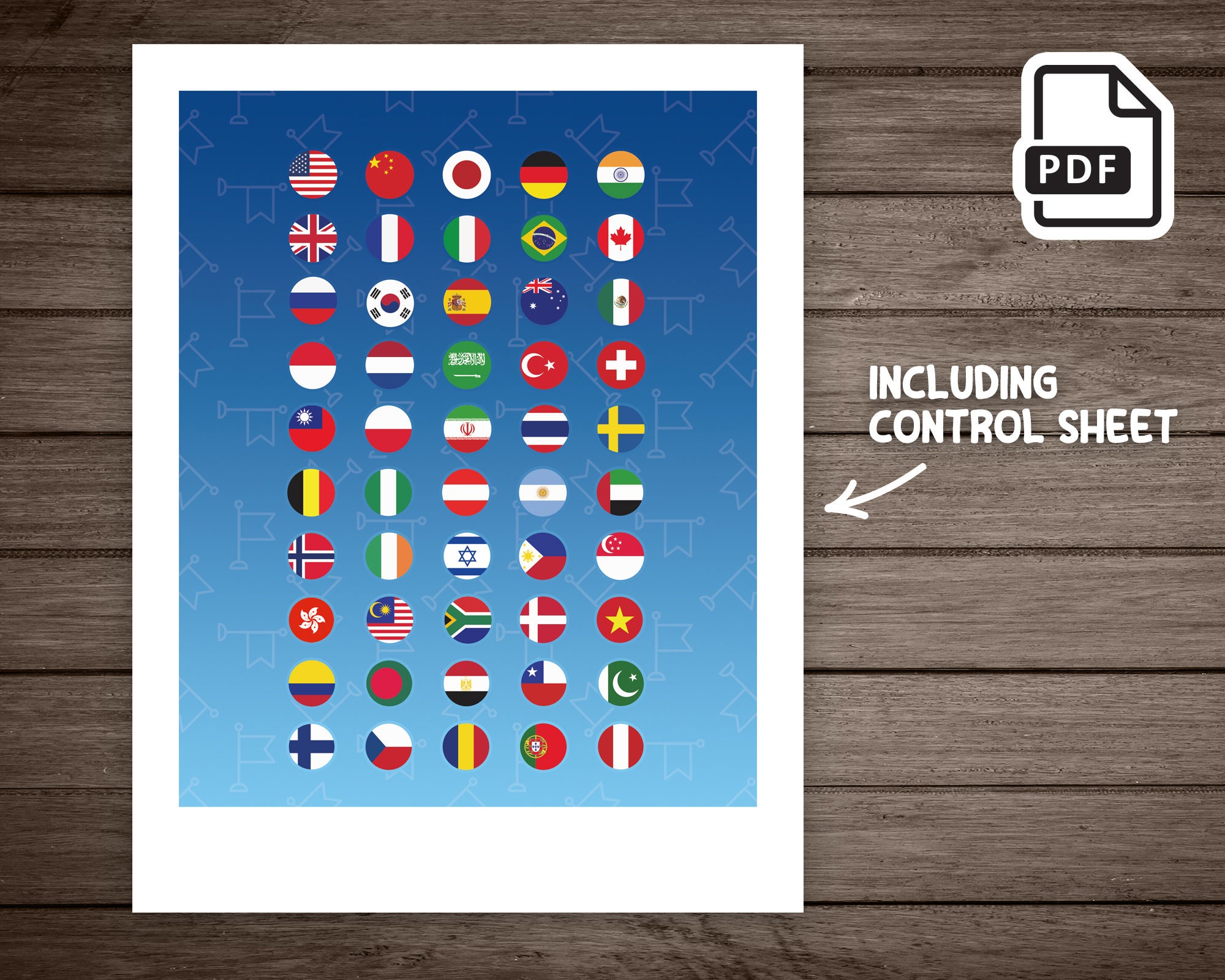 Flag Coloring Book Printable With 50 World Flag Coloring Sheets for ...