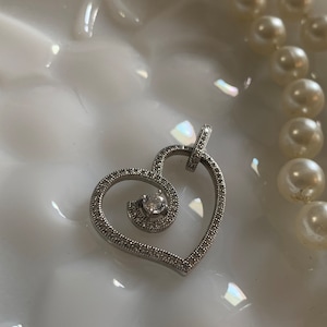 Vintage Sterling Silver Heart Pendant