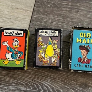 vintage children’s playing card games sold separately
