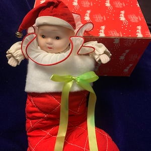 Vintage Enesco Music box stocking