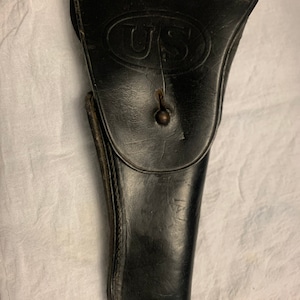 Vintage US Military Boleyn Lea prod 7791466 leather belt holster