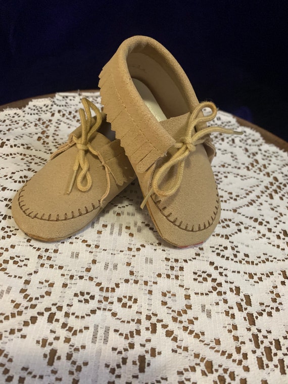 beige Suede baby Moccasins