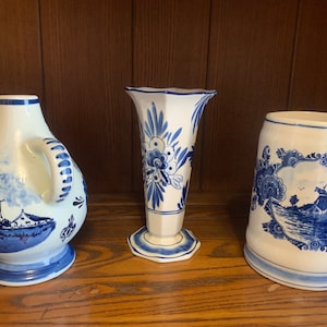 Vintage Delfts handbeschilderd diverse stukken