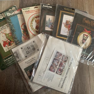 Various Vintage Cross-Stitch Kits 1980s/1990s