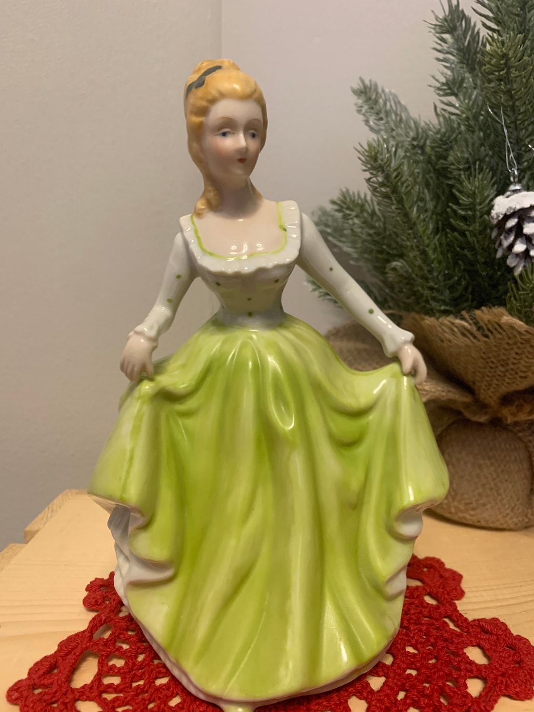 Vintage Dancing Victorian Girl Statue Etsy