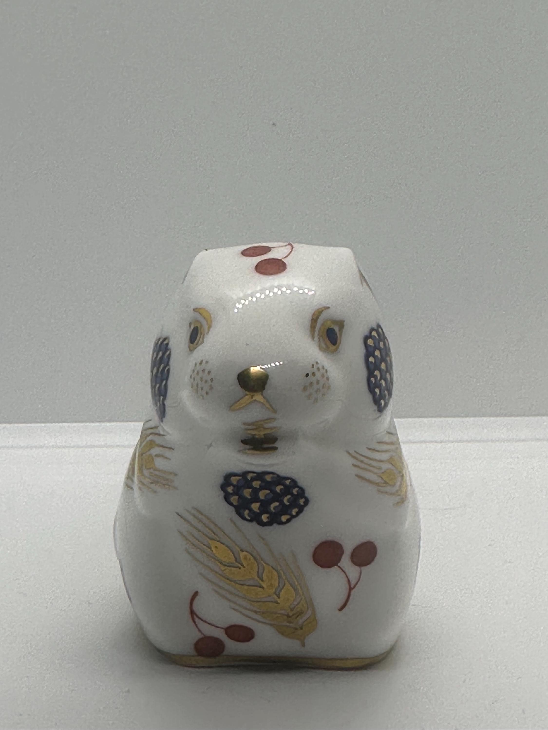 Vintage Royal Crown Derby English Bone China Harvest Mouse