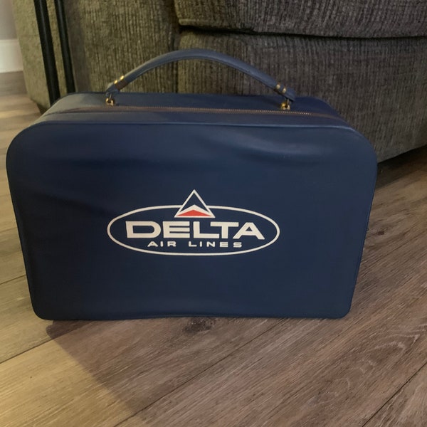 Rare Vintage Suitcase,  Delta Air Lines Flight Suitcase