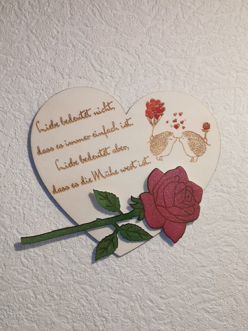 Herz mit Spruch und Bild Etsy.de