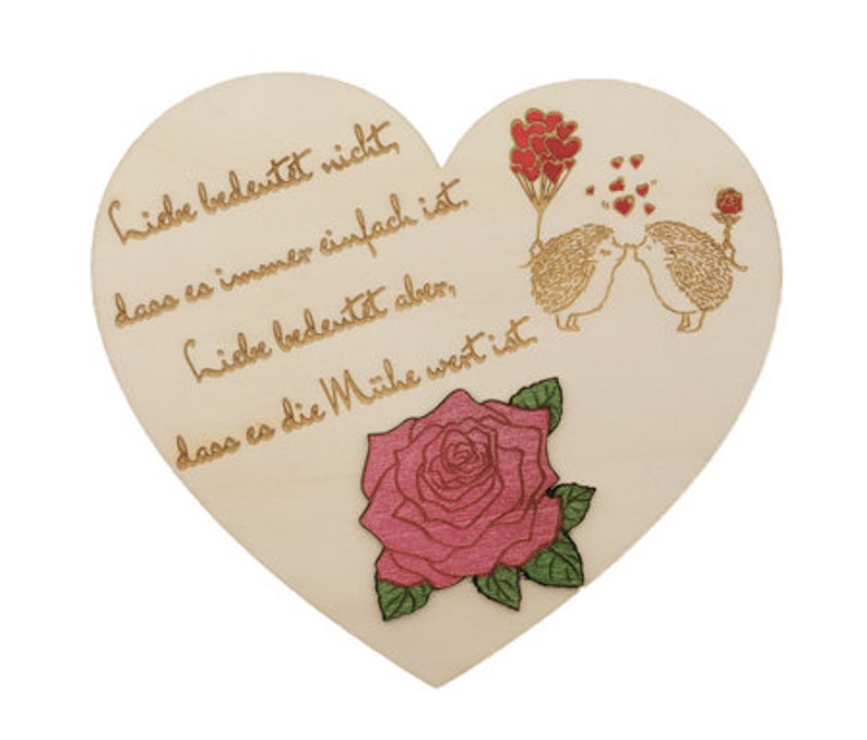 Herz mit Spruch und Bild Etsy.de