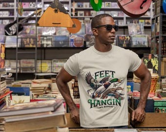 Feet Hangin' Graphic Tee: Unisex Heavy Cotton T-Shirt for Outdoor Fun
