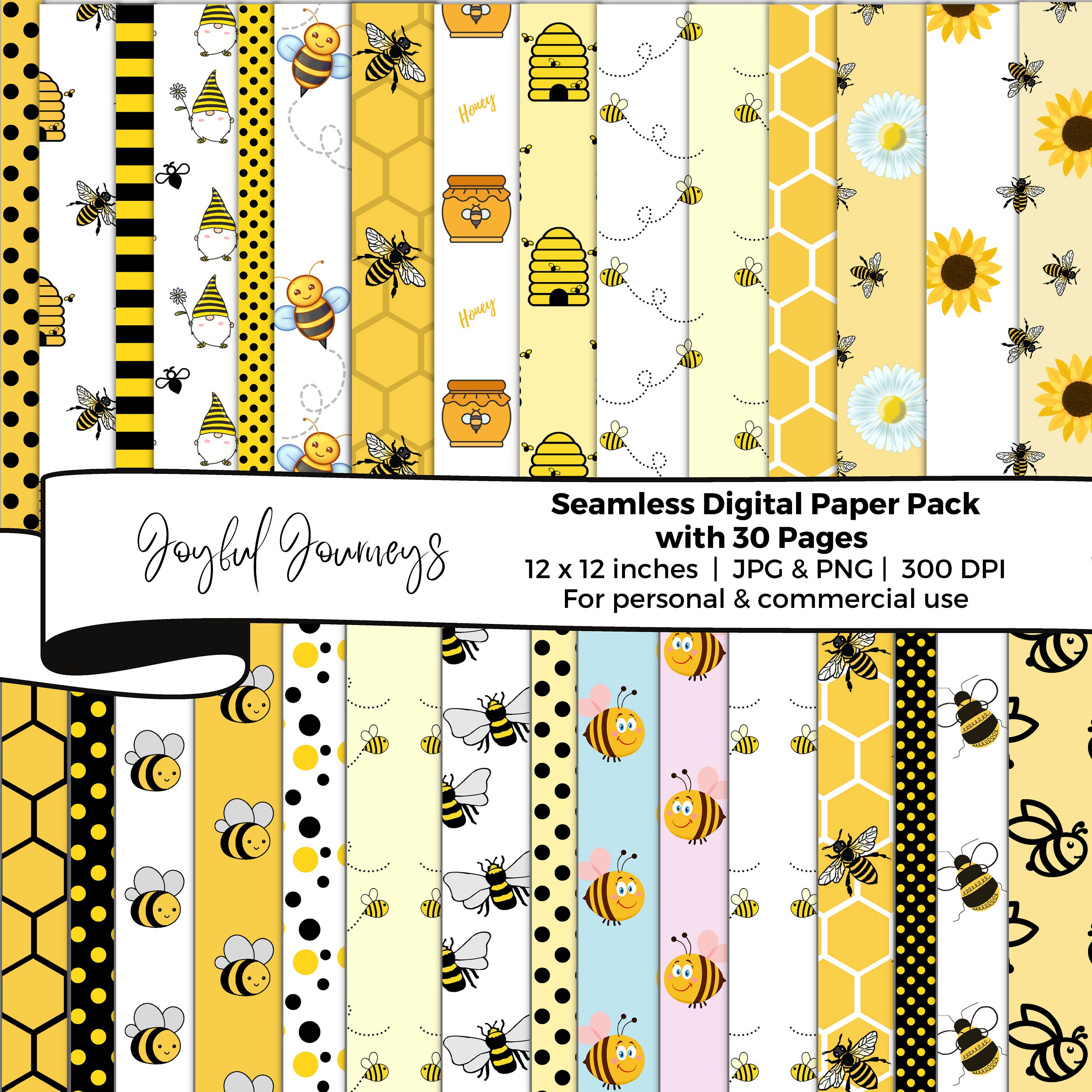 Honey Bee Wrapping Paper, All Occasion Wrapping Paper 