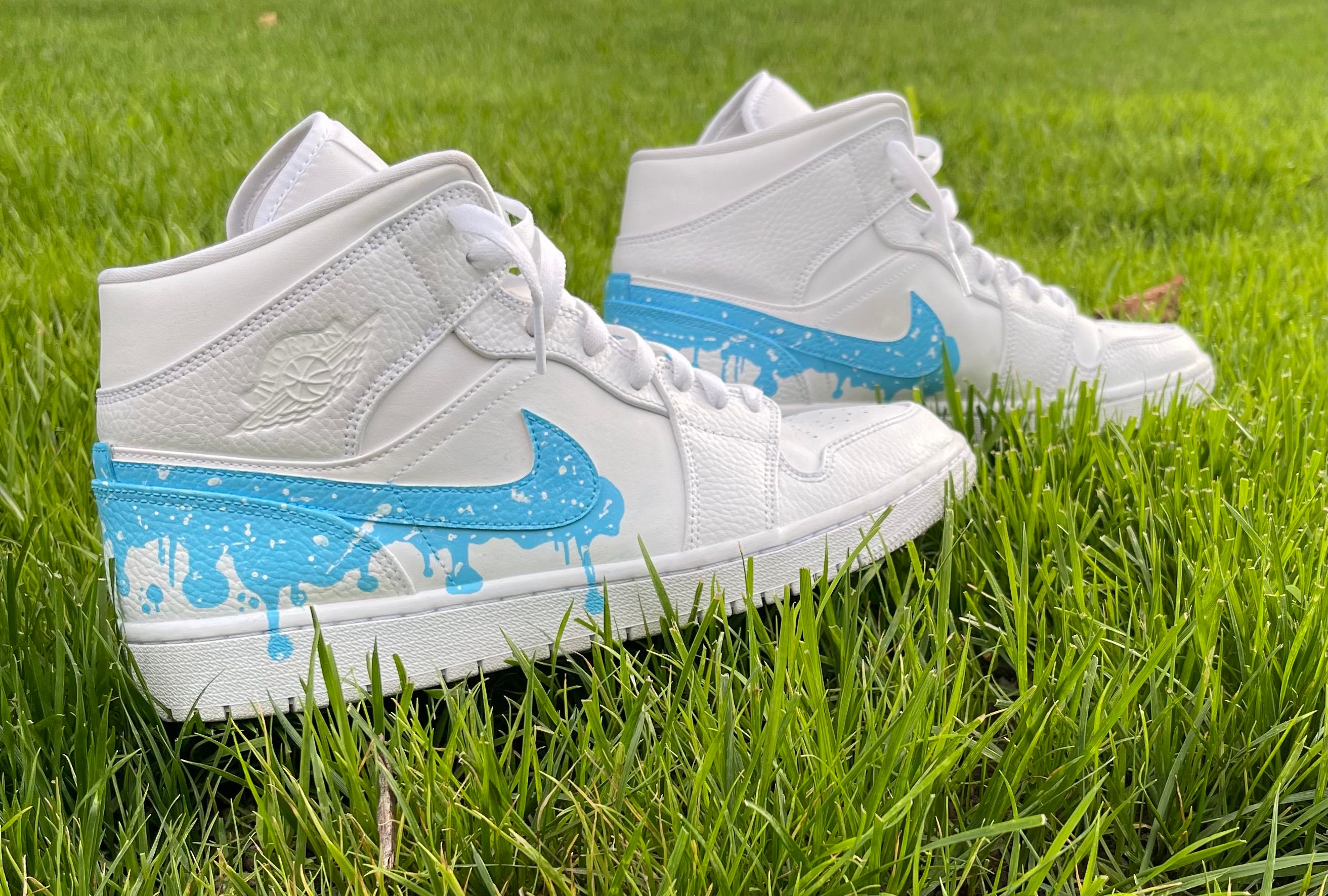 Custom Nike Jordan 1 Paint Drip Galaxy Etsy