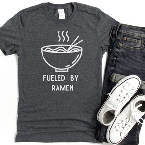 Ramen Shirt Fueled by Ramen Japanese Clothes Tokyo Japan Shirt Noodle lover Anime Tee Tokyo Outfit Japanese Gifts Anime shirt