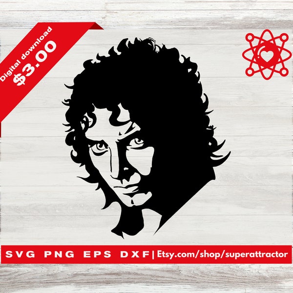 Frodo Baggins Silhouette Design Vector Art Stencil Sticker For Decoration and Print SVG File