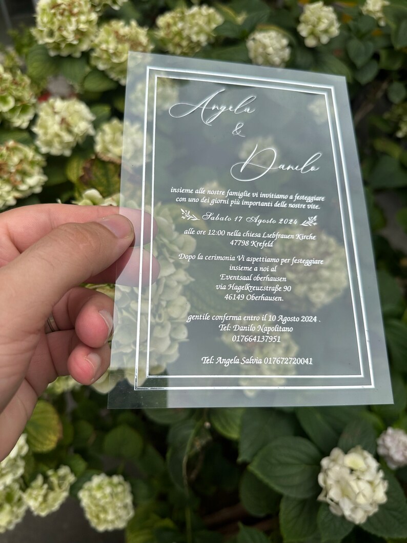 White Tulle and Sealed Wedding Invitation Transparent PVC - Etsy