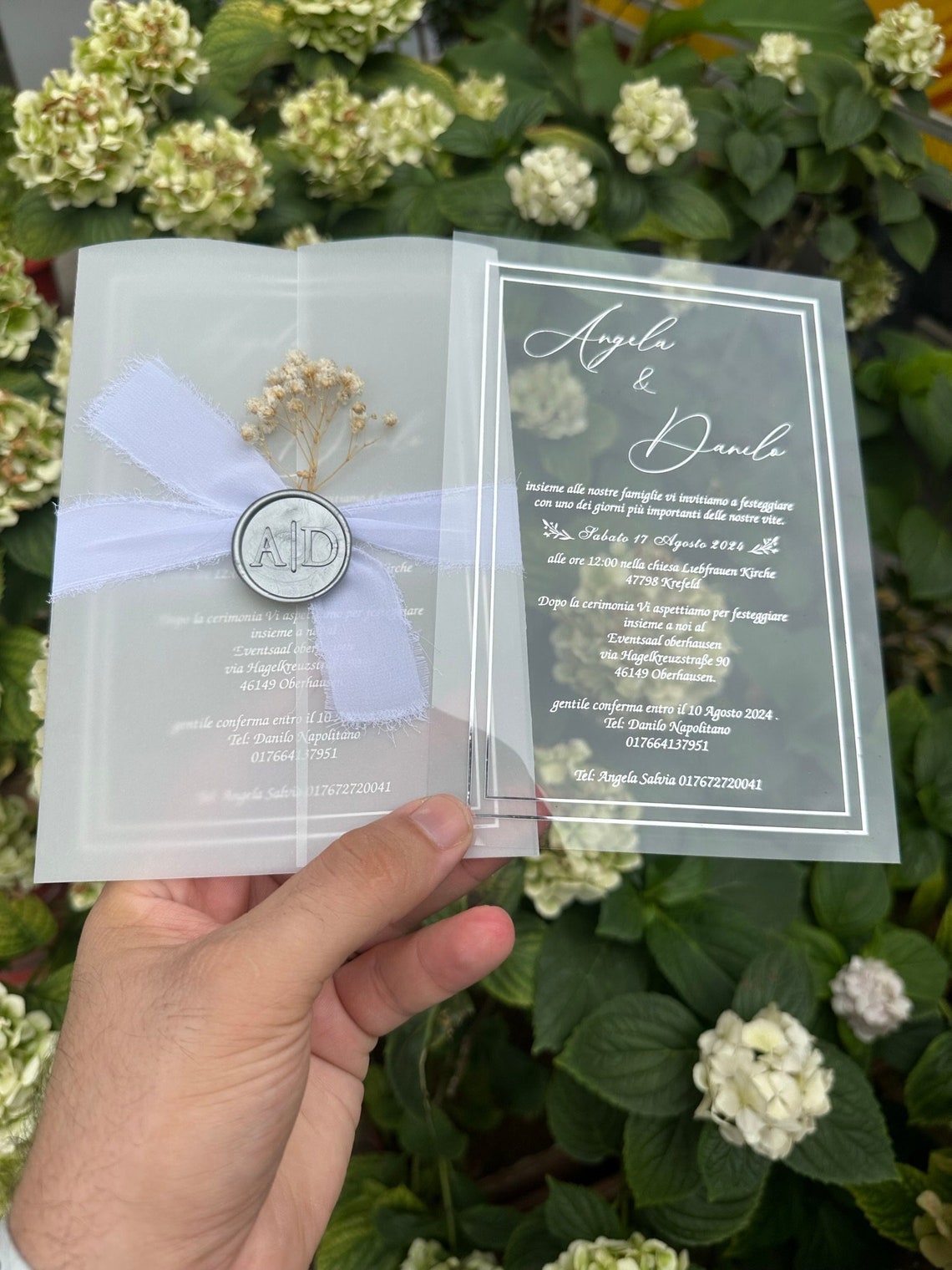 White Tulle and Sealed Wedding Invitation Transparent PVC, Sealed ...