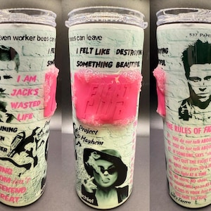 Fight Club Inspired Tumbler with 3D Soap