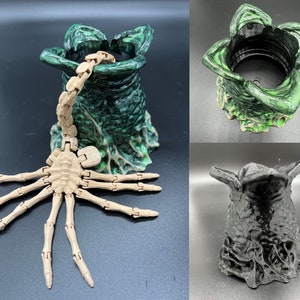 3.5&quot; Tall 3D Printed Alien Facehugger Ovomorph Egg