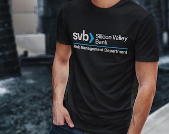 Silicon Valley Bank Risk Management 2023 T-Shirt - Funny Finance Parody Tee, SVB Bank Run Shirt, Wall Street Humor, Stock Market Joke Gift