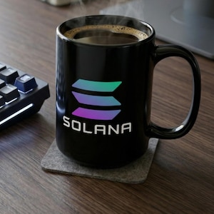 May include: A white ceramic mug with a black handle and the text "But First, Coffee" in a black, bold font. The mug is on a white surface.