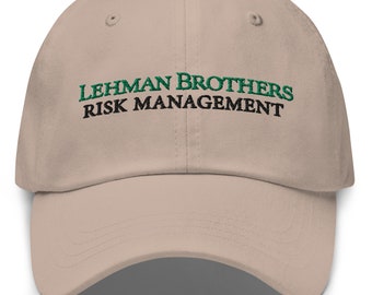 Lehman Brothers Risk Management Embroidered Dad Hat – Finance Humor Gift