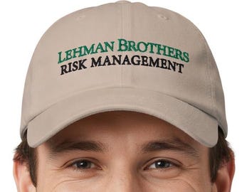 Lehman Brothers Risk Management-hoed – Geborduurde financiële pet, Wall Street-merchandise, cadeau financiële humor